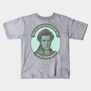 Søren Kierkegaard Portrait and Quote Kids T-Shirt